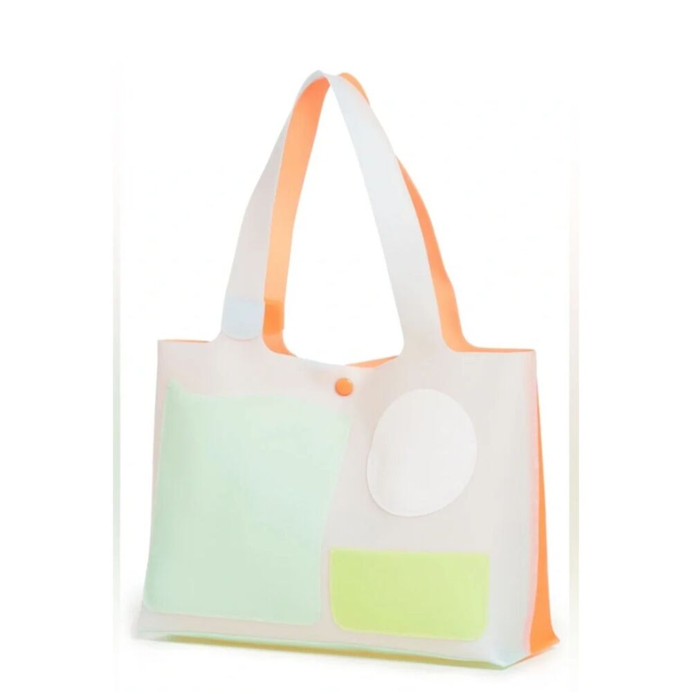 Flower by Edie Parker Minty Fresh Mini Jelly Tote Bag